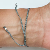 Cowrie Shell 925 Sterling Silver Bracelet - Blue