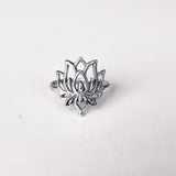 Boho Lotus Silver ring
