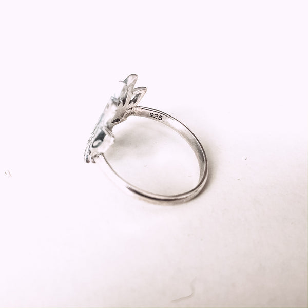 Boho Lotus Silver ring