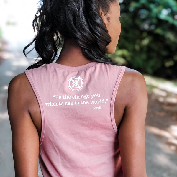Mandala Flower Mauve Pink Muscle Tank