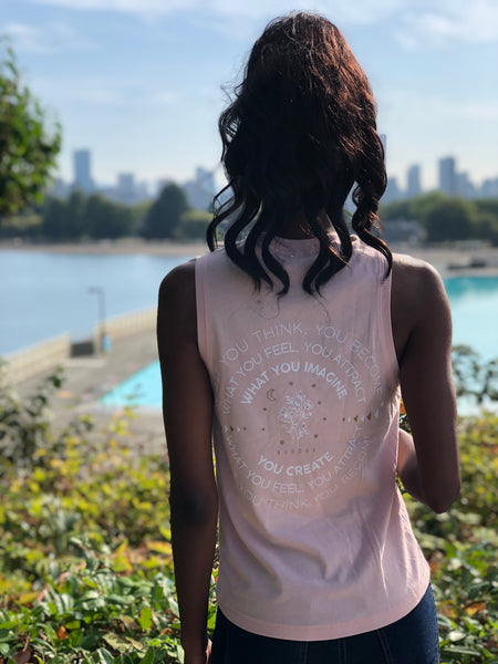 Believe Pink Muscle Tank top