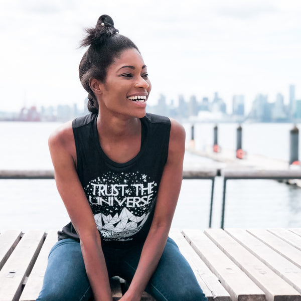 Trust the Universe Black Muscle Tank