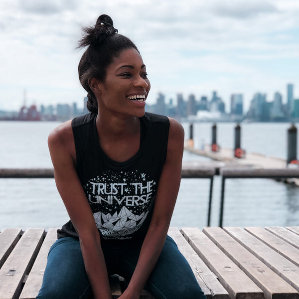 Trust the Universe Black Muscle Tank