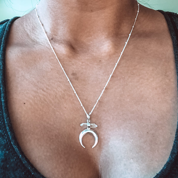 Moon Goddess Quartz Necklace