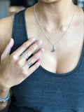 Grey Moonstone Faceted Necklace
