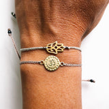 Hamsa 22k Gold Plated Brass Blue Bracelet