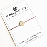 Evil Eye Sterling Silver tricolour braided bracelet