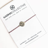 OM Sterling Silver Tricolored Braided Bracelet