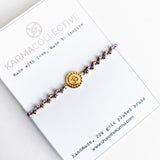 OM Gold plated Tri-Color Braided Bracelet