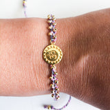 OM Gold plated Tri-Color Braided Bracelet