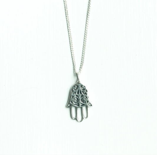Sterling Silver Hamsa Necklace