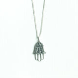 Sterling Silver Hamsa Necklace