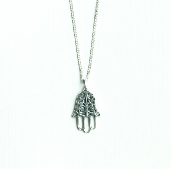 Sterling Silver Hamsa Necklace