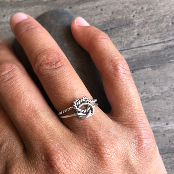 Twisted Knot Sterling Silver Ring