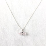 Juliet Rose Quartz prism necklace