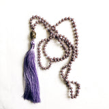 Lavender Buddha Crystal necklace