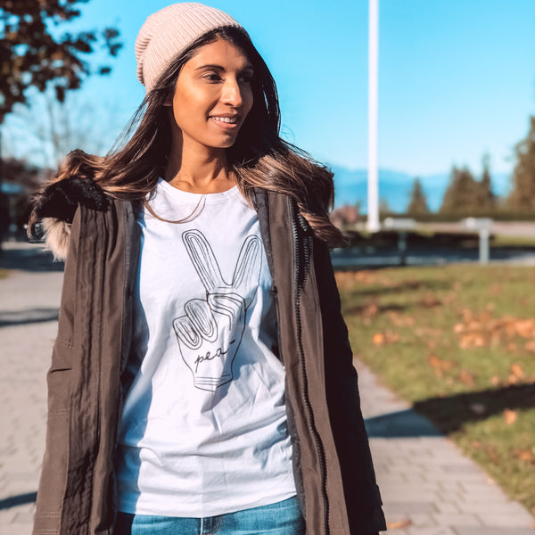 Peace Casual T-shirt White