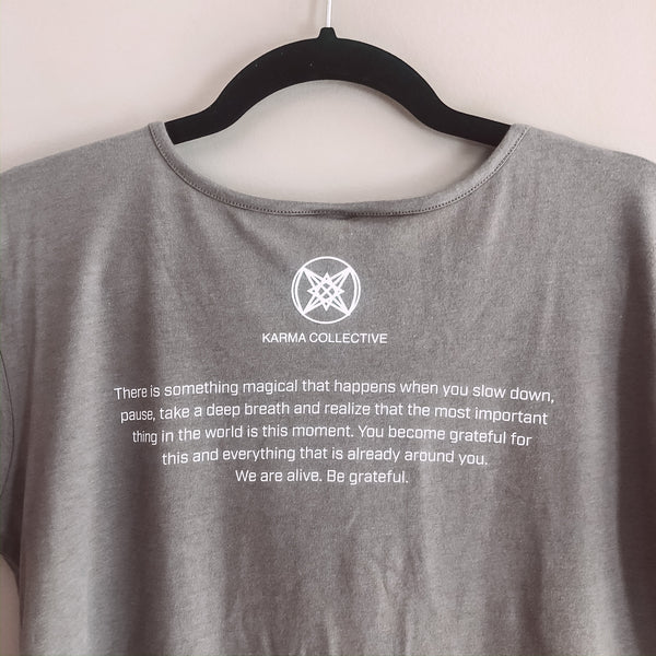 Grateful Grey Scoop Neck T-shirt