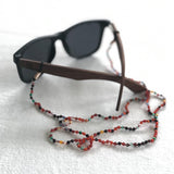 Rainbow Agate hand knotted sunglass chain