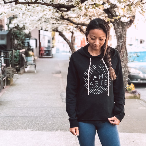 Limited Edition: Namaste Black Terry Cotton Hoodie