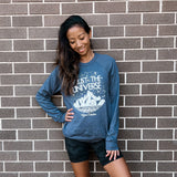 Trust the Universe Nautical Blue Fleece Sweatshirt