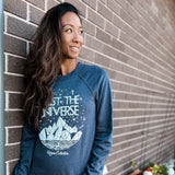 Trust the Universe Nautical Blue Fleece Sweatshirt
