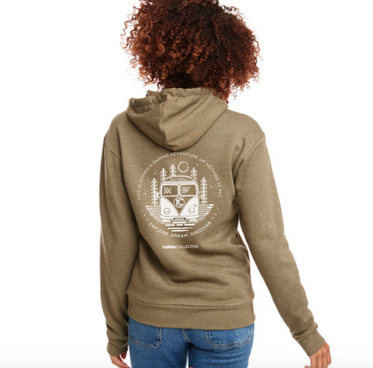 Wanderbus Military Green Fleece Hoodie