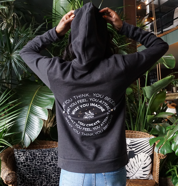 Believe Midweight Charcoal Black Hoodie