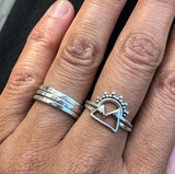 Mountain Sunrise Ring Stack