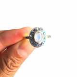 Moonstone Celestial Galaxy ring