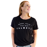 Moon Child Black Vback t-shirt