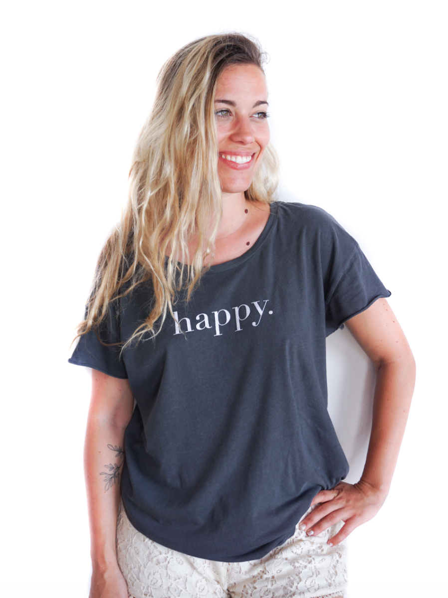 Happy Vintage Charcoal T-shirt