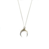Crescent Moon Silver Necklace