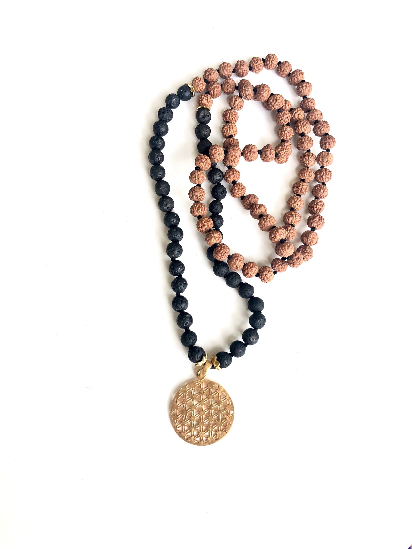 Lava + Flower of life Mala