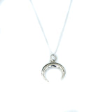 Crescent Moon Silver Necklace