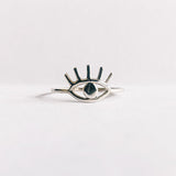 Evil eye simple ring