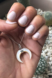 Mother of Pearl Crecent Moon Necklace