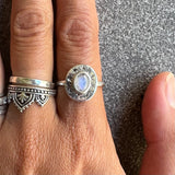 Moonstone Celestial Galaxy ring