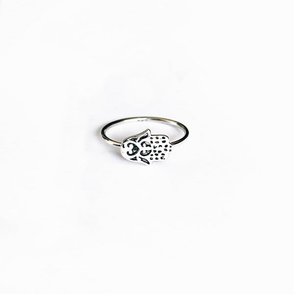 Hamsa Silver Ring