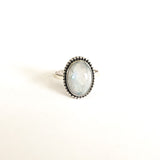 Rainbow Moonstone Ring