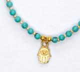 Turquoise mini Hamsa bracelet
