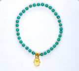 Turquoise mini Hamsa bracelet