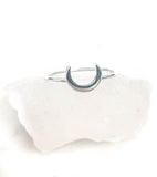Crescent Moon Sterling Silver Ring