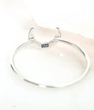 Crescent Moon Sterling Silver Ring