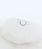 Crescent Moon Sterling Silver Ring