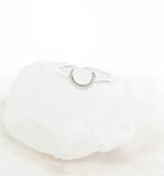 Crescent Moon Sterling Silver Ring