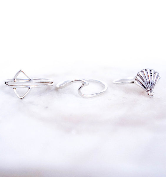 Sterling Silver Wave Ring
